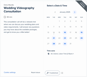 book with calendly